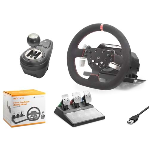 Nodar ND705 Pxn V10 Oyun Direksiyon Seti 6+1 Vites Ps4/Ps3/Pc/Xbox One/Xbox Series X|S Switch