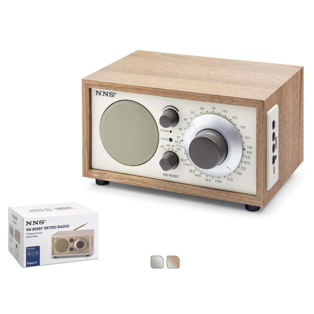 NNS NS809BT Bluetooth Nostaljik Hoparlör FM 217 x 160 x 120 cm
