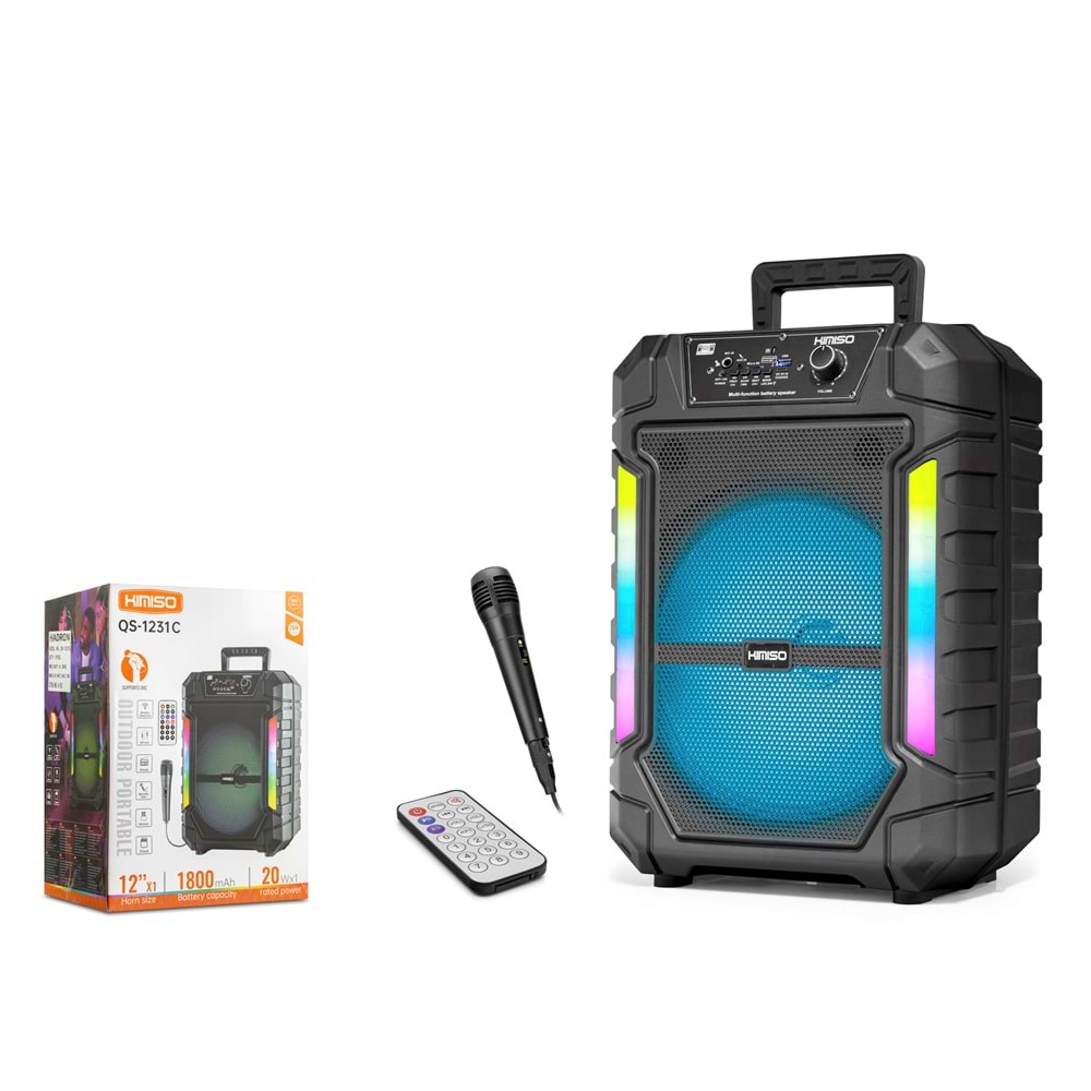 KIMISO QS1231C Bluetooth Karaoke Hoparlör FM 12