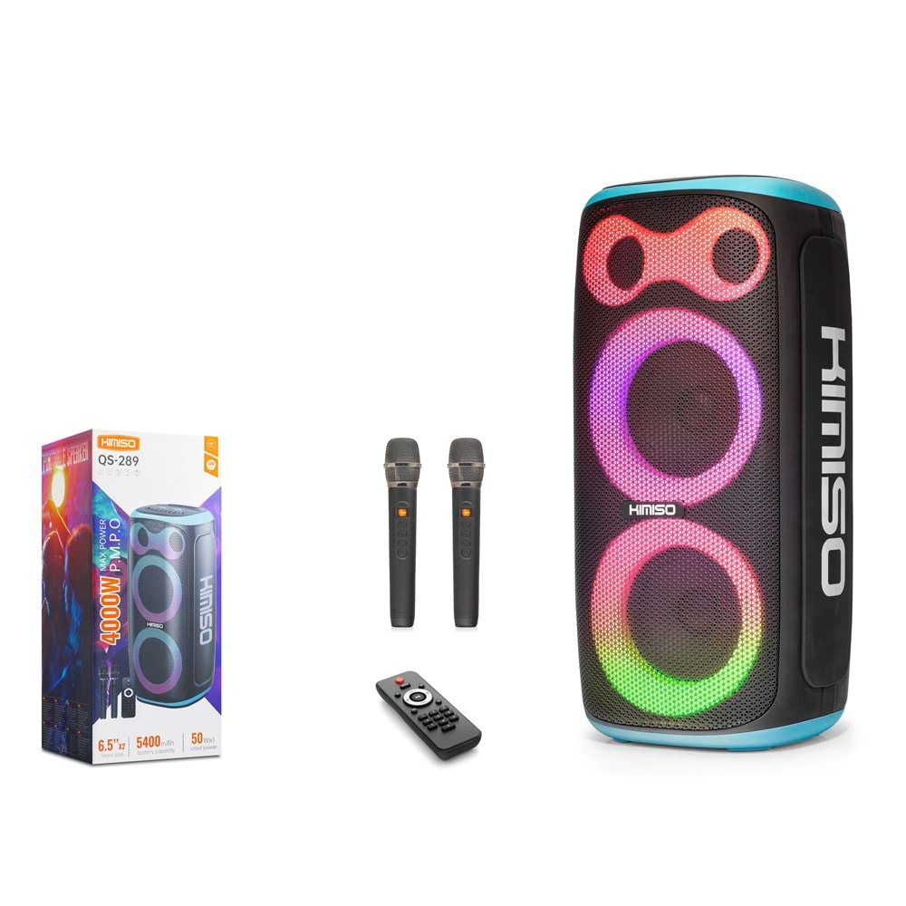 KIMISO QS289 Bluetooth Karaoke Hoparlör FM 2 x 6.5